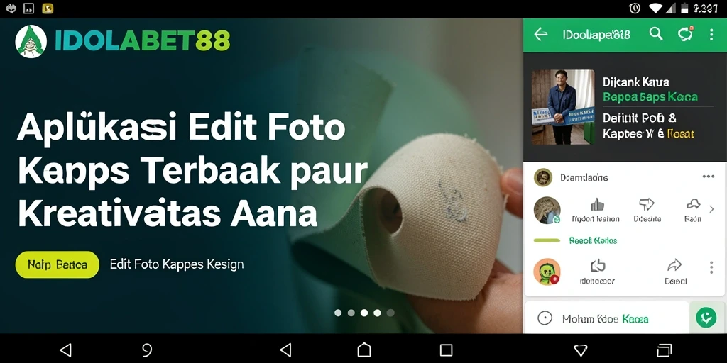 Tampilan antarmuka IDOLABET88 yang sederhana dan menarik untuk Edit Foto Kertas Kaca.