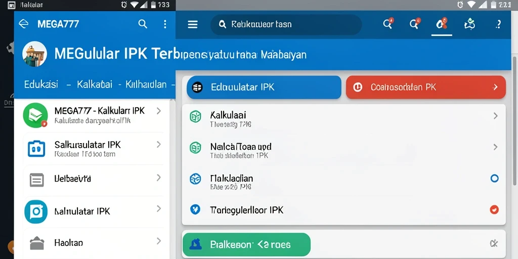Tampilan antarmuka kalkulator IPK MEGA777 yang sederhana dan intuitif.