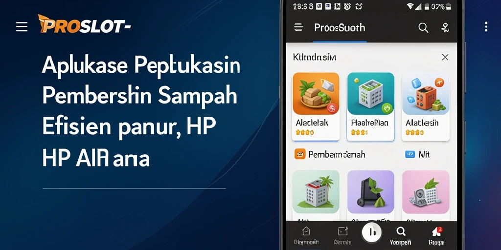 Antarmuka PROSLOT yang bersih dan menarik saat membersihkan sampah.