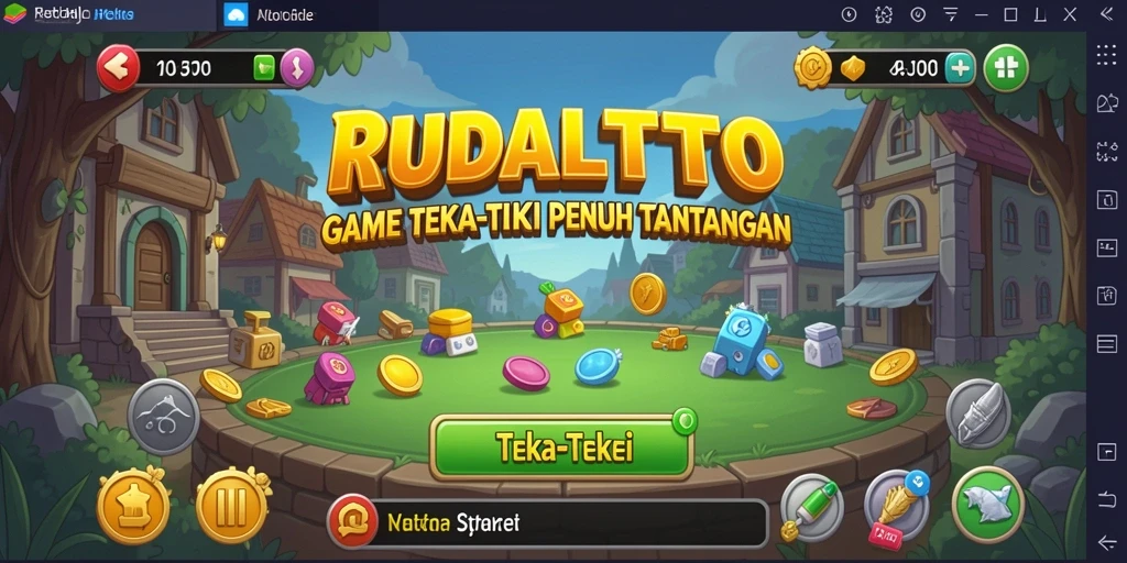 Antarmuka permainan RUDALTOTO yang menarik dan penuh teka-teki.