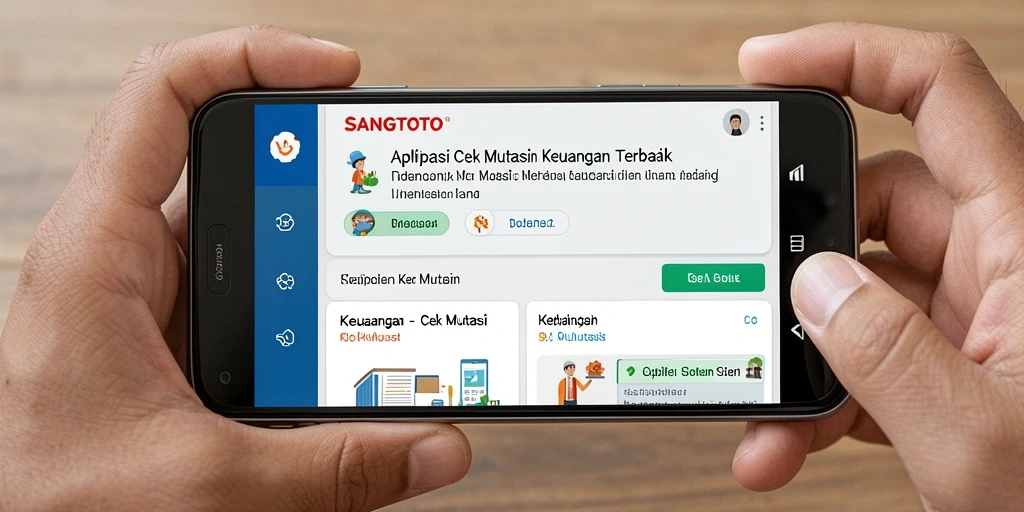 Tampilan antarmuka utama SANGTOTO untuk Cek Mutasi keuangan.