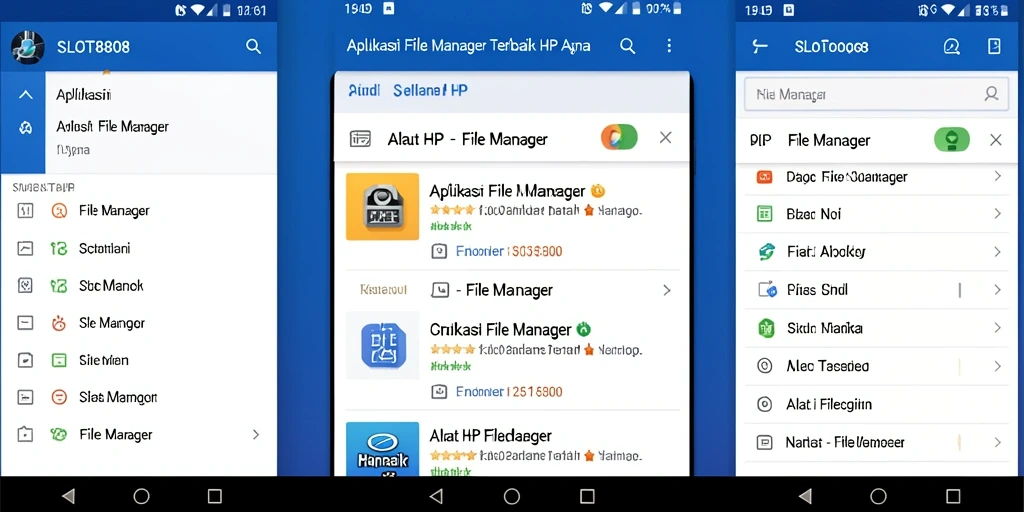 Tampilan antarmuka SLOT8808 yang bersih dan fungsional sebagai File Manager.